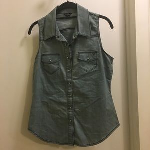 Guess sleeveless denim top